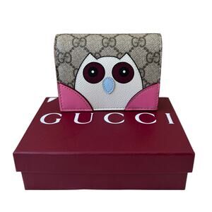 Gucci GG Supreme Canvas Mini Wallet Owl 818767･0416 Ladies
